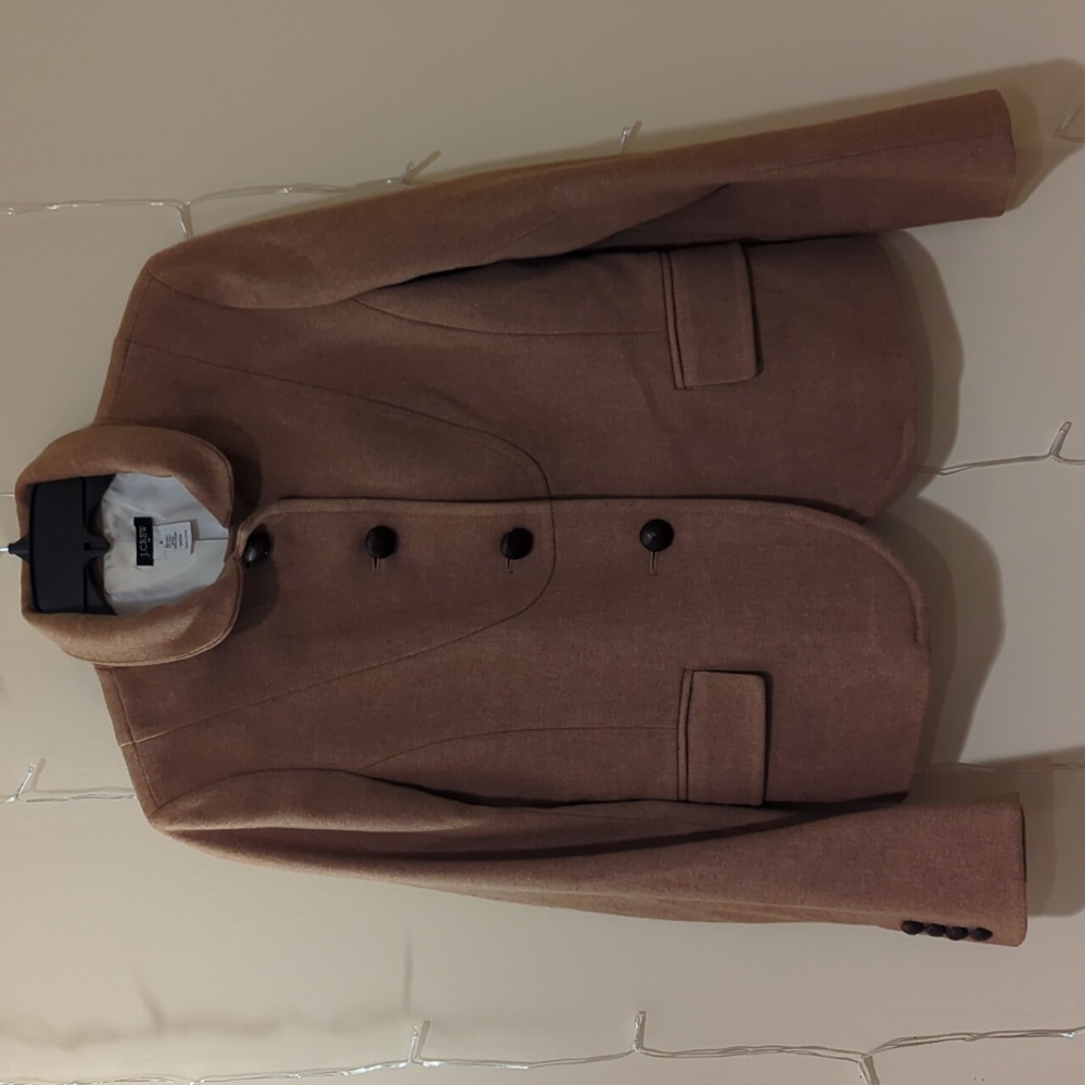 J. Crew Light Brown Wool Blazer, Size 8